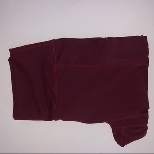 Maroon mila leggings with mesh